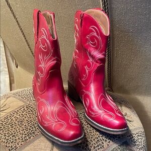 Dream Paris Red Western Embroidered Women's Boots